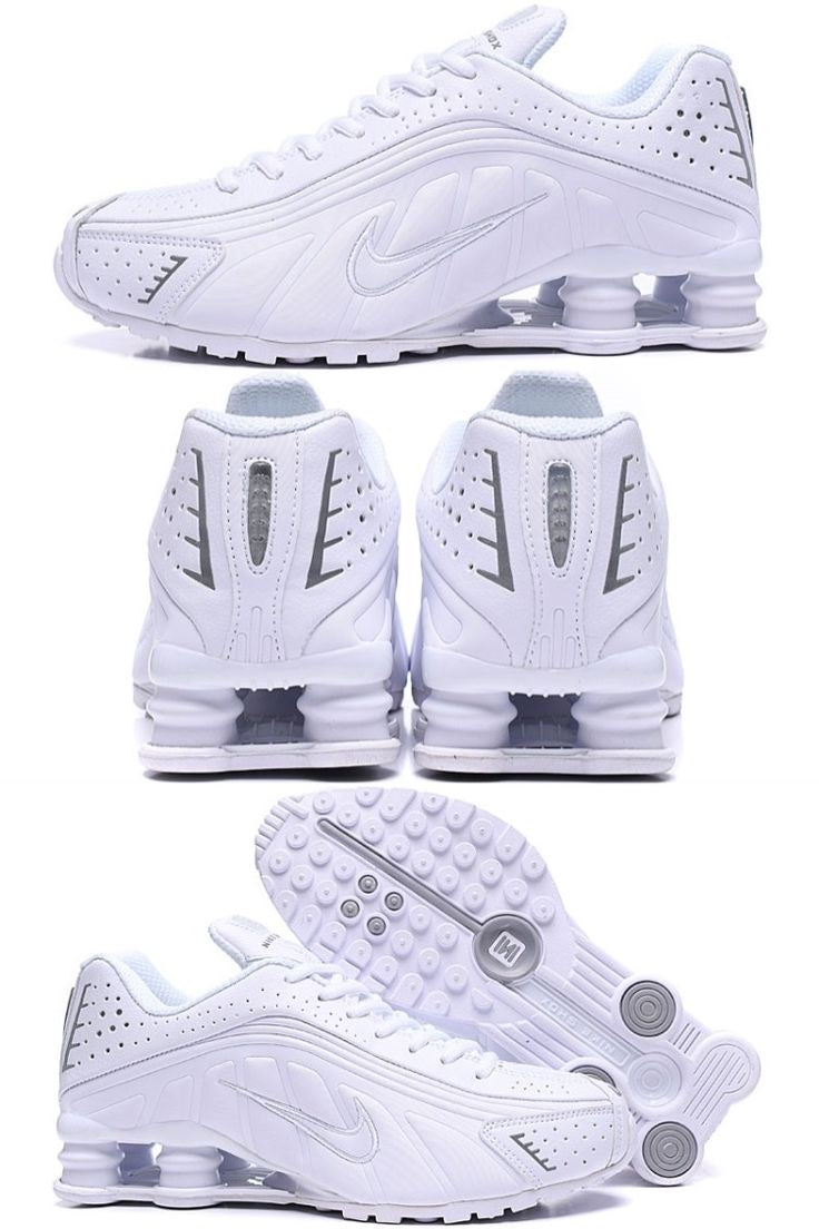 Men’s Nike Shox R4 shoes pure white/Silver
